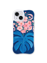 Moon Ribbon Bouquet pattern iPhone 14 case