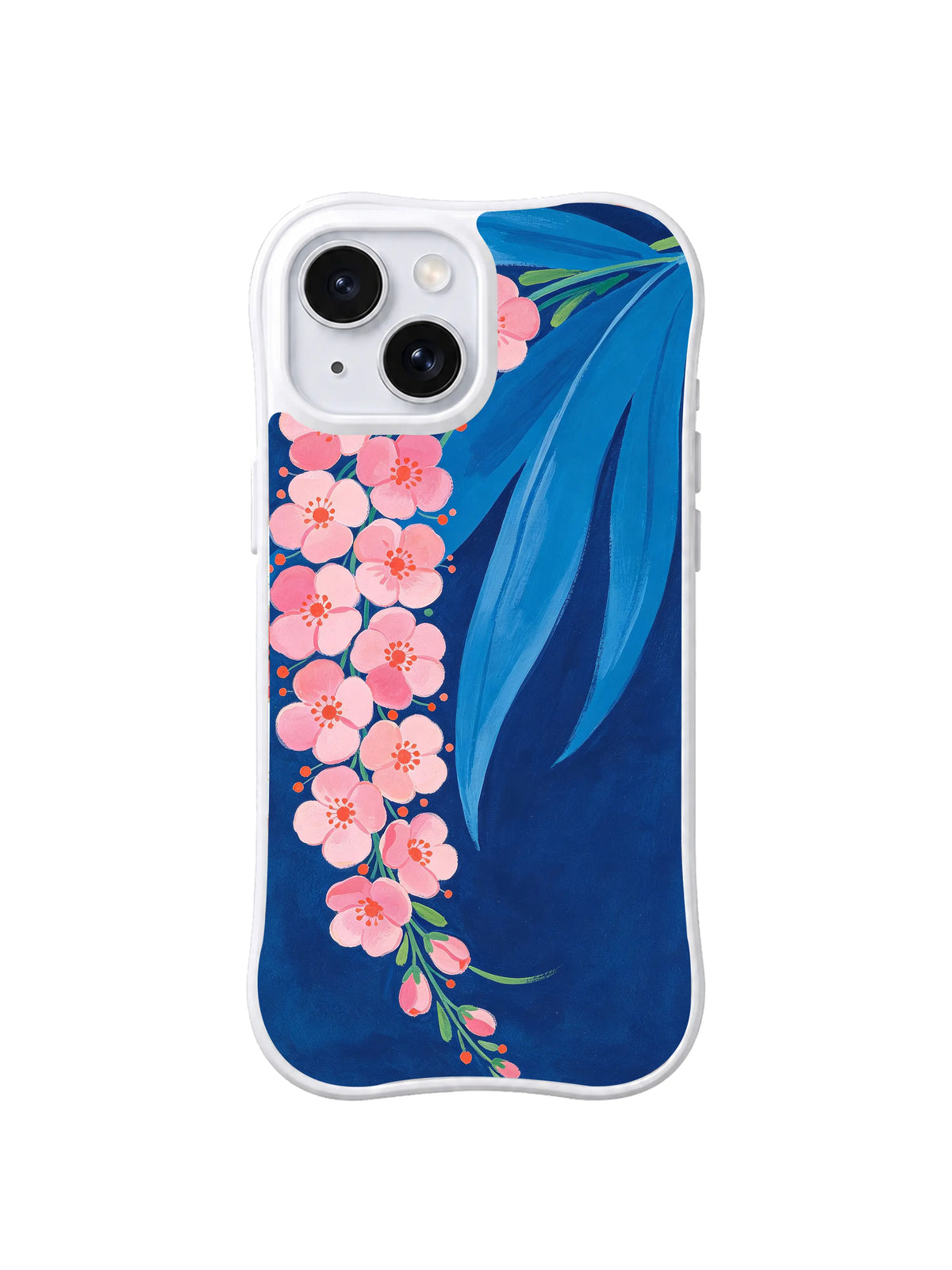 Pink Blossom Cascade pattern iPhone 14 case