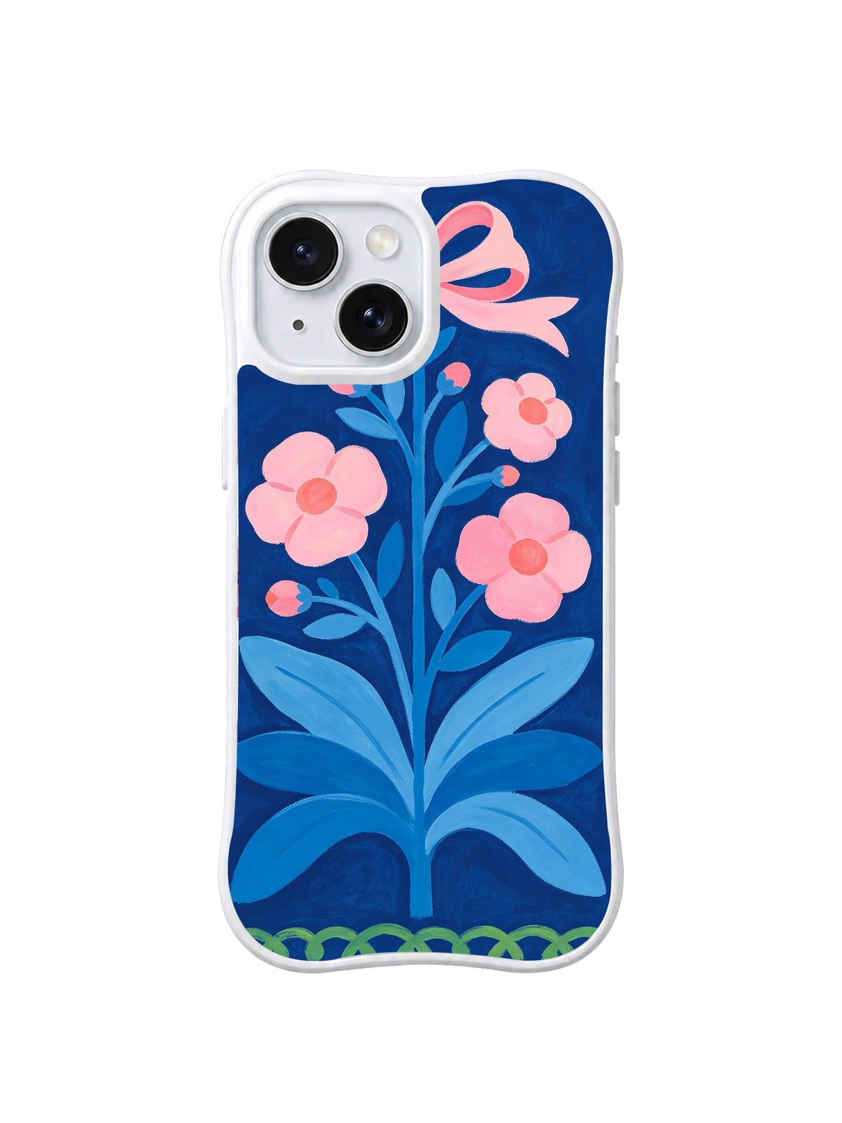 Coquette Bow Garden pattern iPhone 14 case