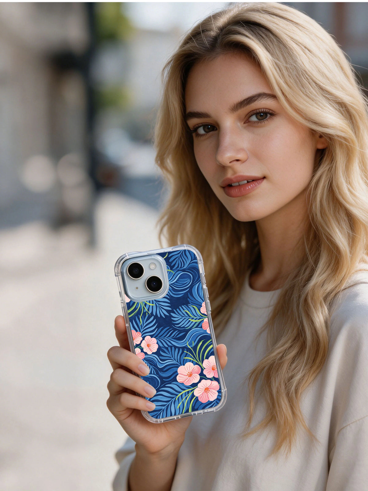 Sea Breeze Bloom iPhone 14 case lifestyle