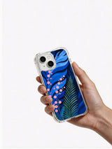 Secret Blue Forest iPhone 14 case in hand