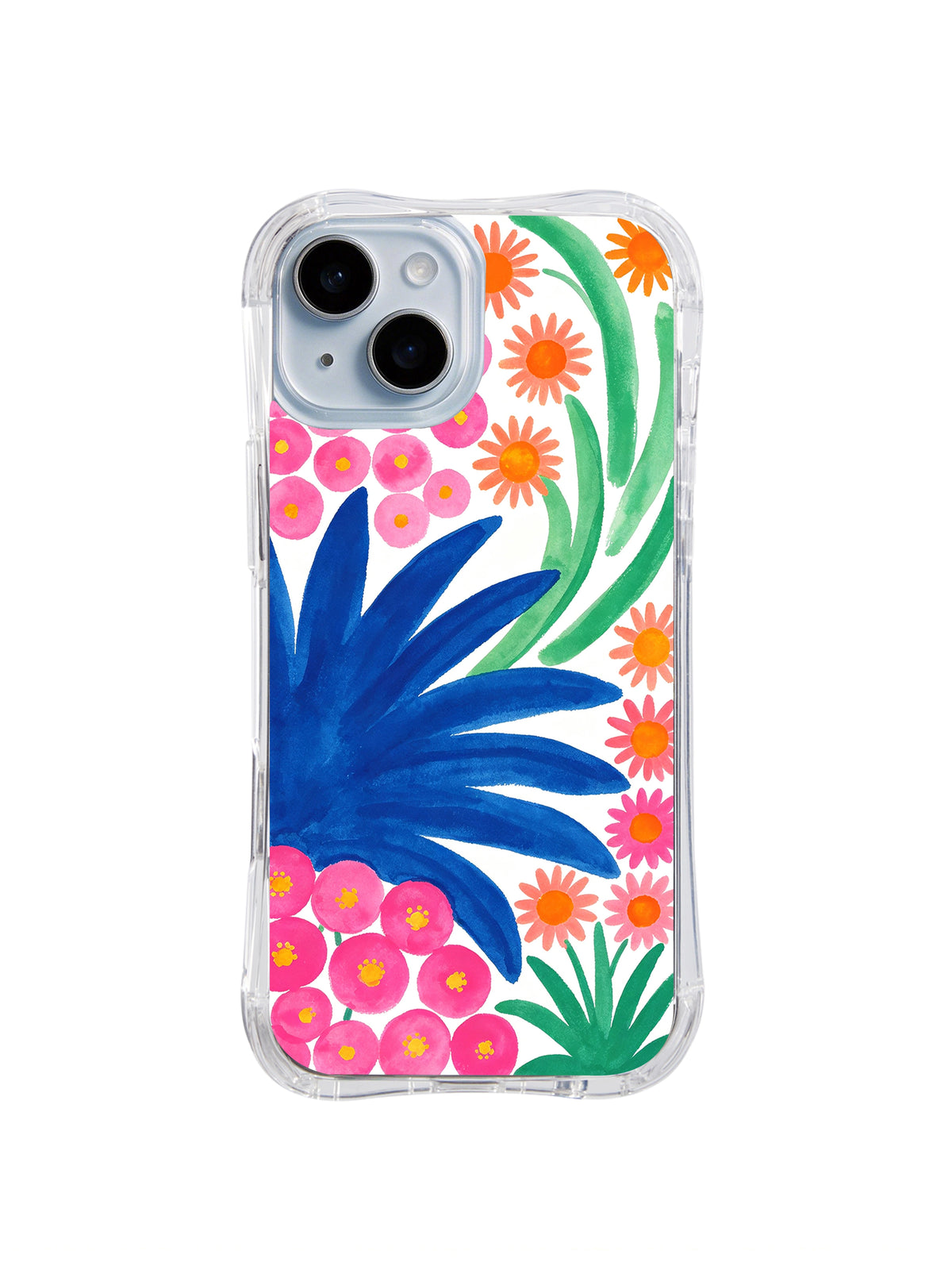 Dancing Daisy Corner pattern iPhone 14 case