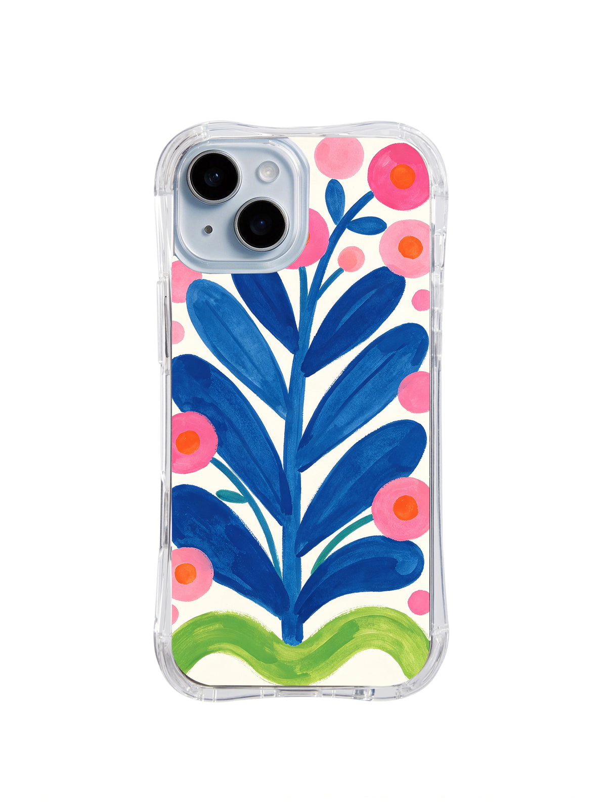 Pink Stem Procession pattern iPhone 14 case