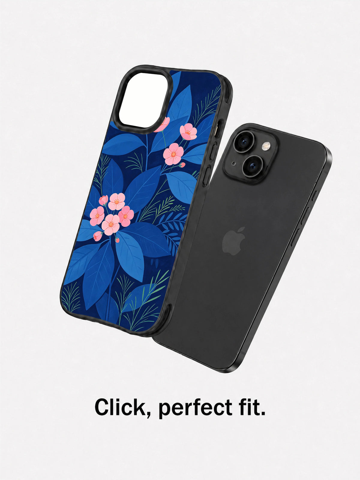 Velvet Botanical Pages black iPhone 14 case fit