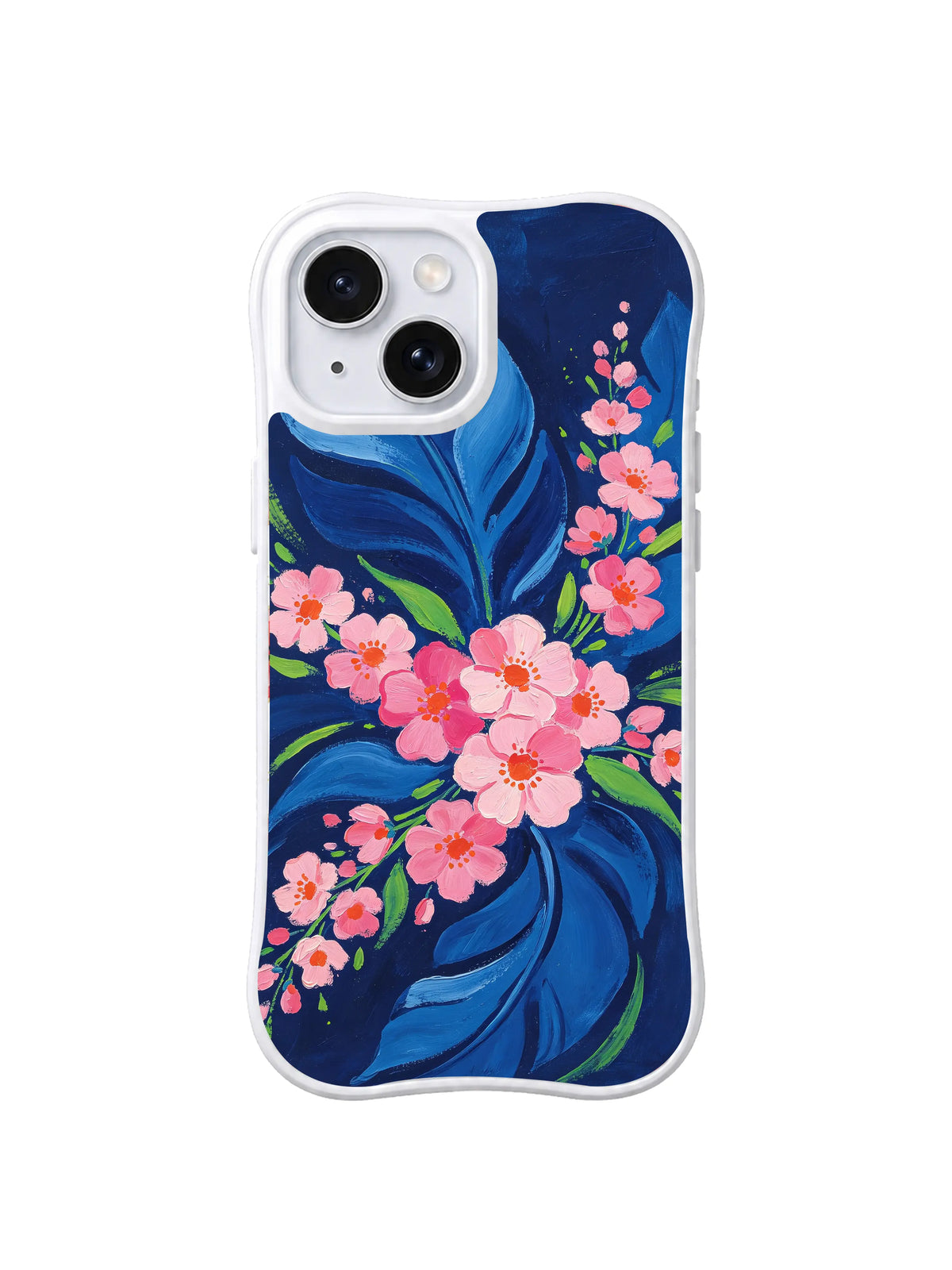 Pink Wildflower Surge pattern iPhone 14 case