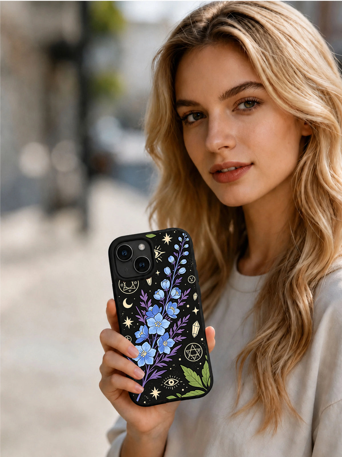 Azure Witch Botanica artist-designed phone case