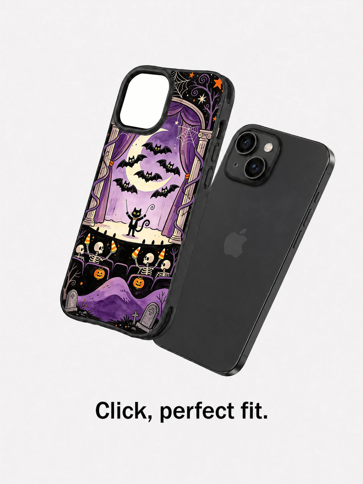Bat Choir at Midnight iPhone 13 case fit presentation
