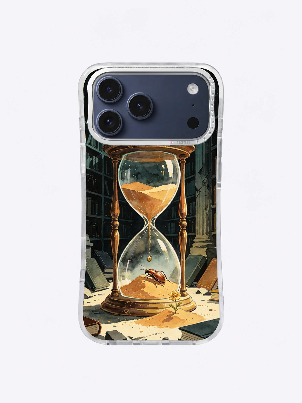 Copper Beetle Seed Keeper artwork on an iPhone case