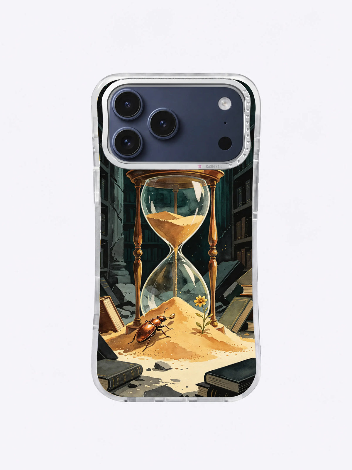 Parchment Books Time Garden artwork on an iPhone case