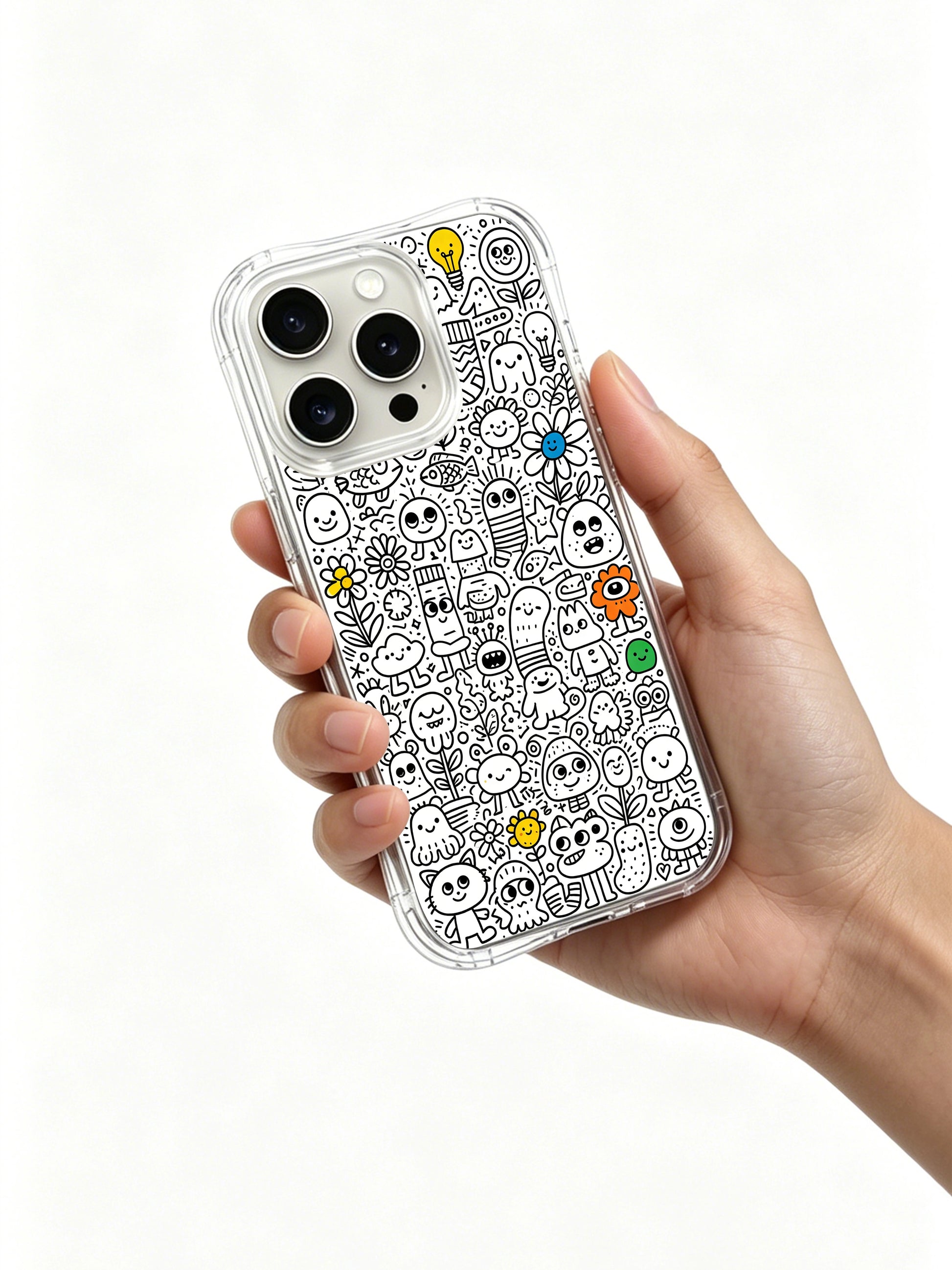 Big group weird lovely town residents doodle art iPhone 16 pro Case, limited-edition wearable phone casing designed for PhoneCasing, premium art accessory phone cover for gift giving.