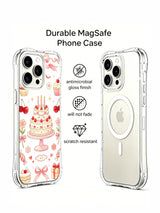 Birthday Celebration Wonderland: Tanıtım düzeninde desenli kılıf ve ikinci arka telefon görünümü.
