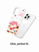 Birthday Cupcake Wonderland: Illustrated case shown separately beside a rear-facing phone.
