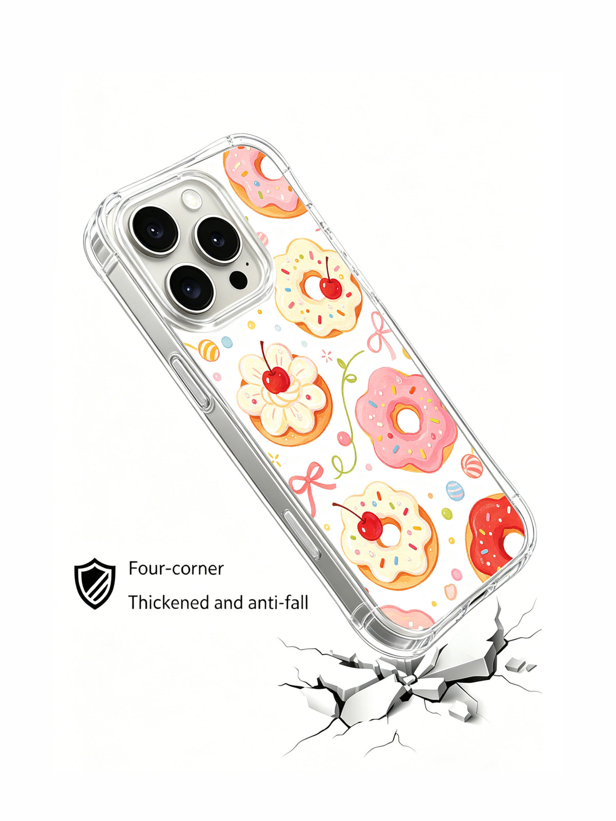 Birthday Donut Dreamland iPhone 15 Pro Max Case side view