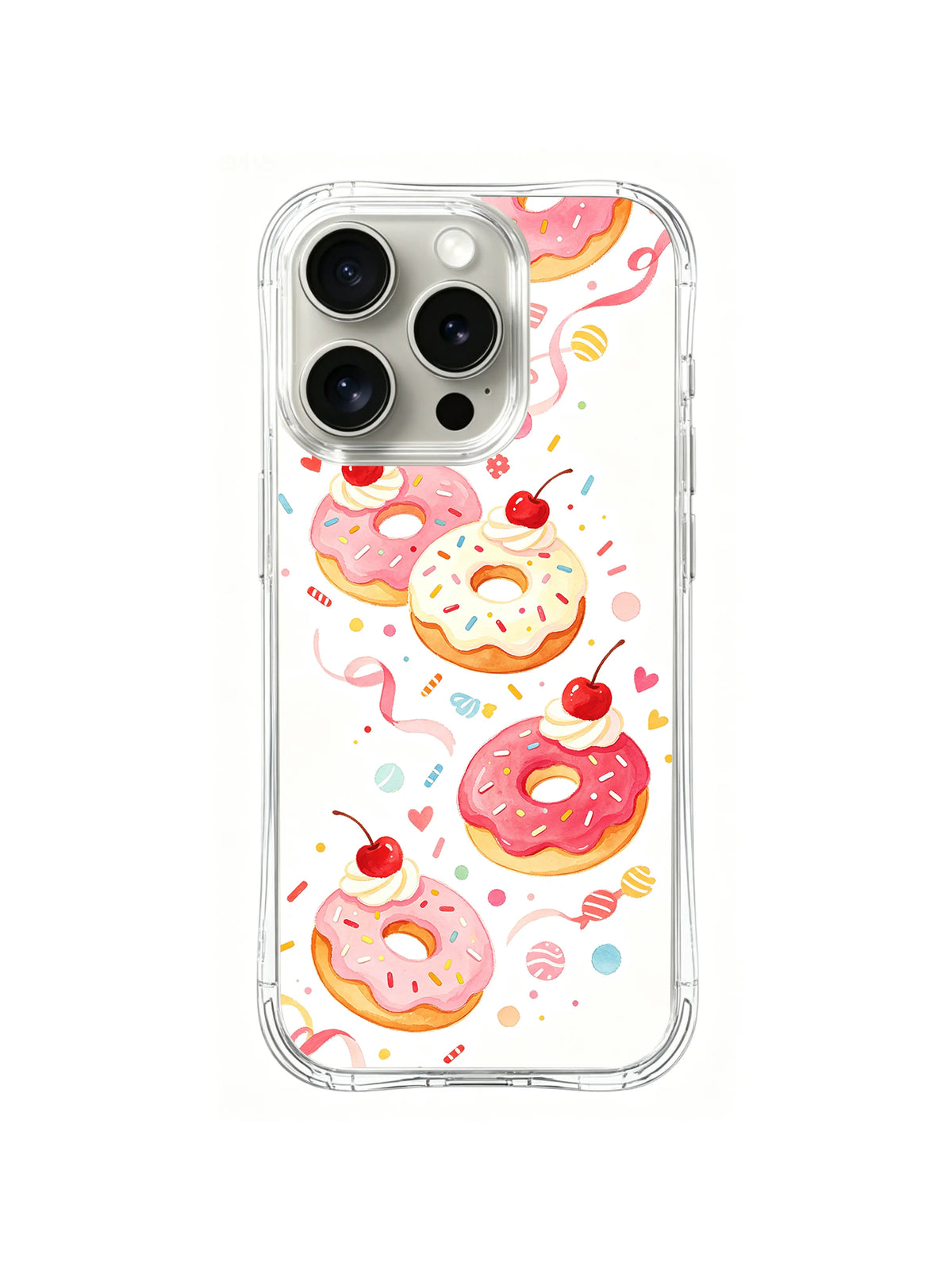 Donut Birthday Cake pattern iPhone 15 Pro Max Case
