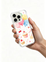 Birthday Lucky Candy Collection: Hand holding the case with its illustrated back facing outward.