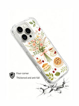 Birthday Tea Party Garden: Angled illustrated case above a drawn cracked surface.