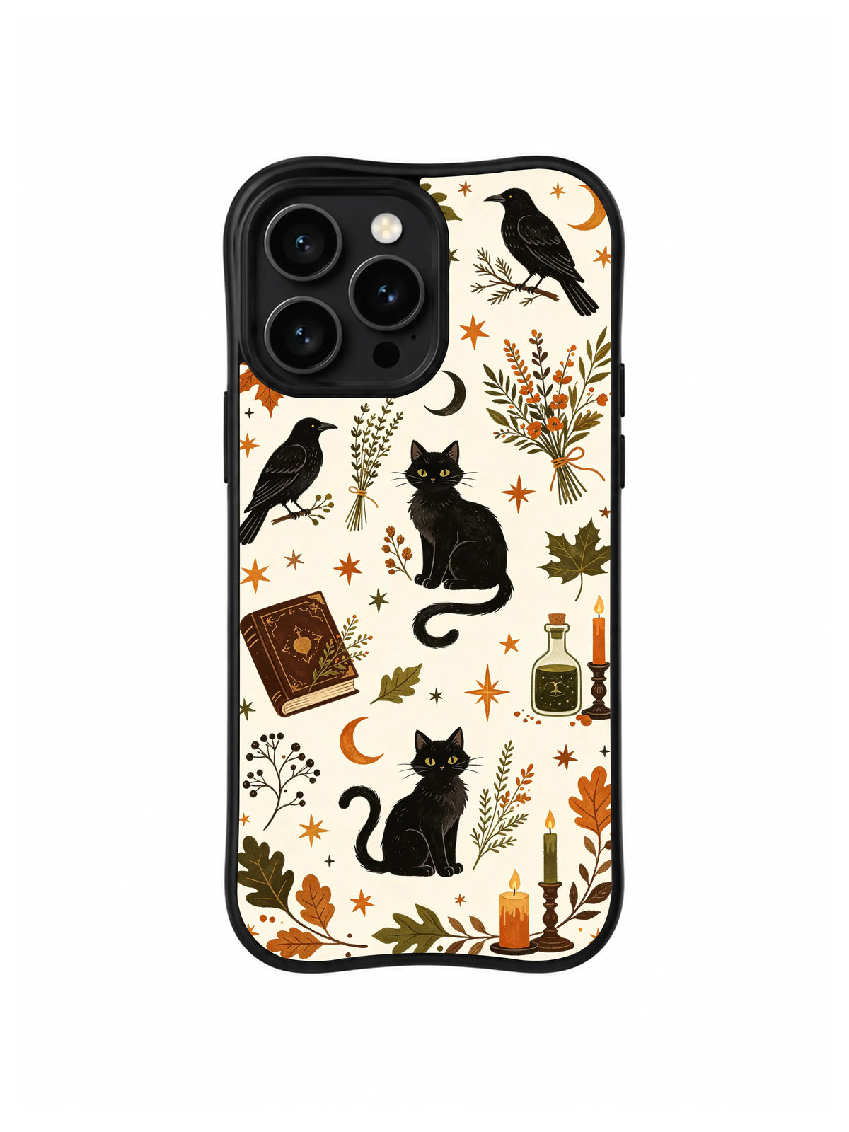Moonlit Cat Archives pattern iPhone 14 Pro case