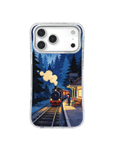 Black Cat Midnight Railway Pinebound Express artwork on iPhone case