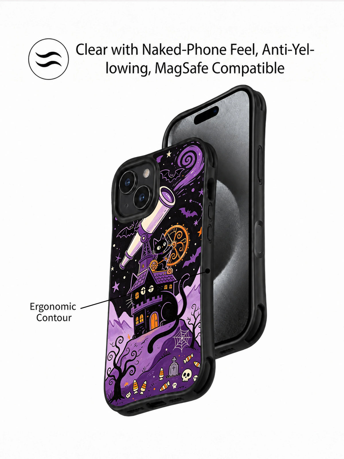 The Black Cat Observatory iPhone 13 case magnetic accessory presentation