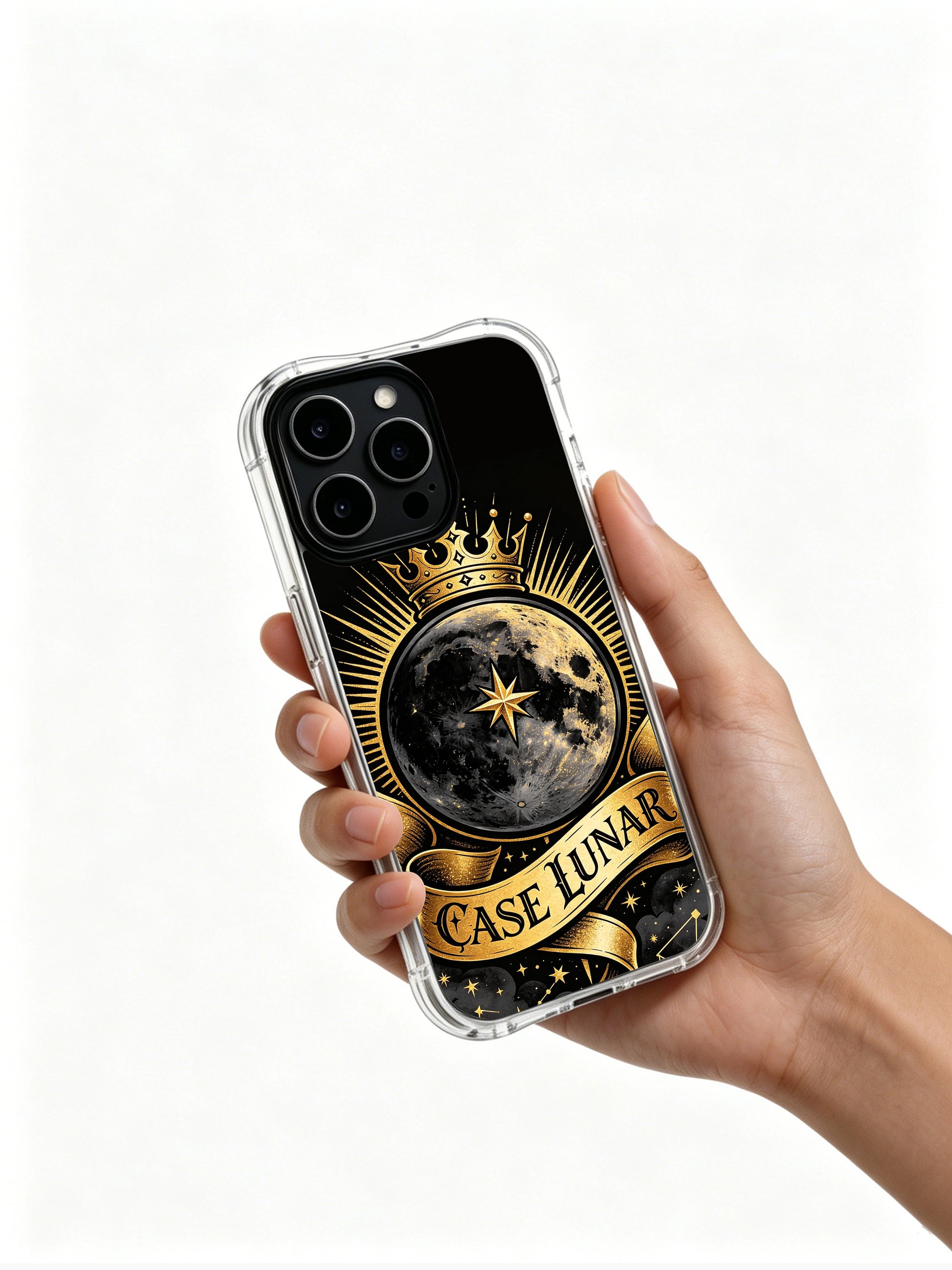 Dark starry nebula cluster base layout PhoneCasing, trendy iPhone 14 Plus Case with zenith sovereignty vibe, drop proof sturdy mobile phone casing.