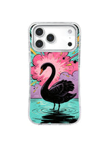 Cyan Voltage Swan colorful iPhone case artwork