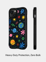Black Velvet Universe iPhone 14 case side profile