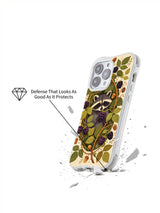 Woodland raccoon iPhone 15 Pro Max case view 2