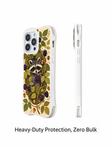 Woodland raccoon iPhone 15 Pro Max case view 3