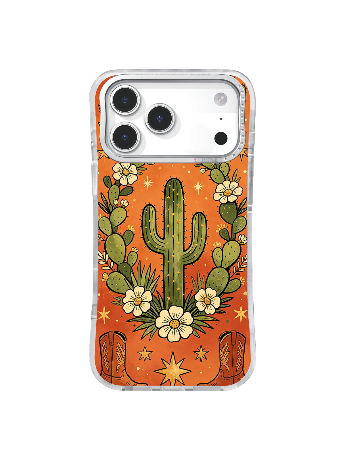 Blooming Cactus Rodeo pattern for iPhone 17 Pro Max case
