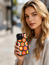 Blooming Confidence floral iPhone 15 Pro case lifestyle view