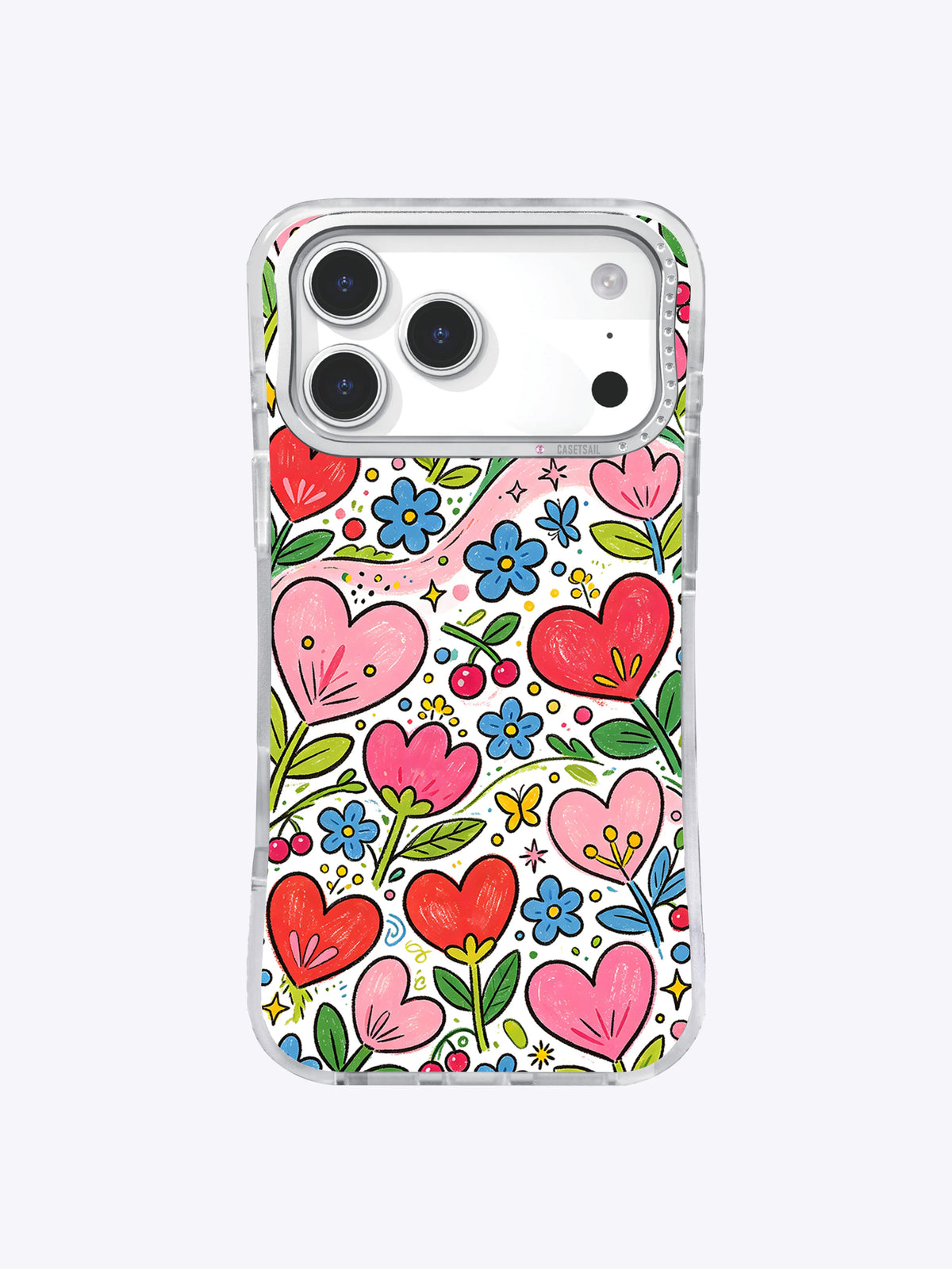 Blooming Heart Forest iPhone 17 Pro Max case front view