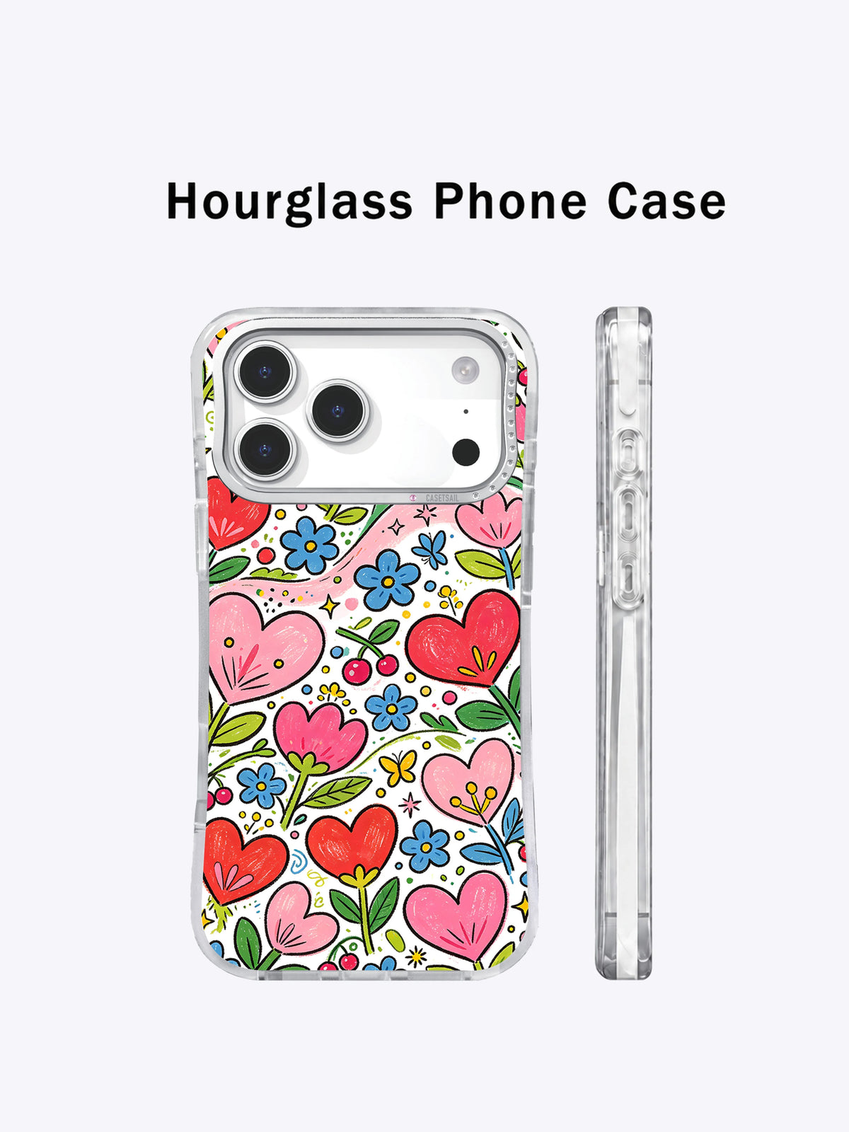 Blooming Heart Forest iPhone 17 Pro Max case side view