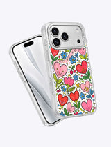 Blooming Heart Forest iPhone 17 Pro Max case angled view