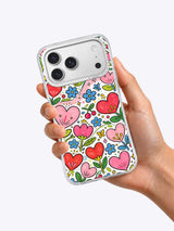 Blooming Heart Forest iPhone 17 Pro Max case lifestyle view