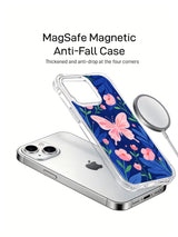 Blue Butterfly Garden magnetic iPhone 14 case
