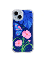 Blue Wing Blossom iPhone 14 case pattern