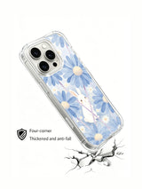 Scandinavian botanical rabbit phone case illustration