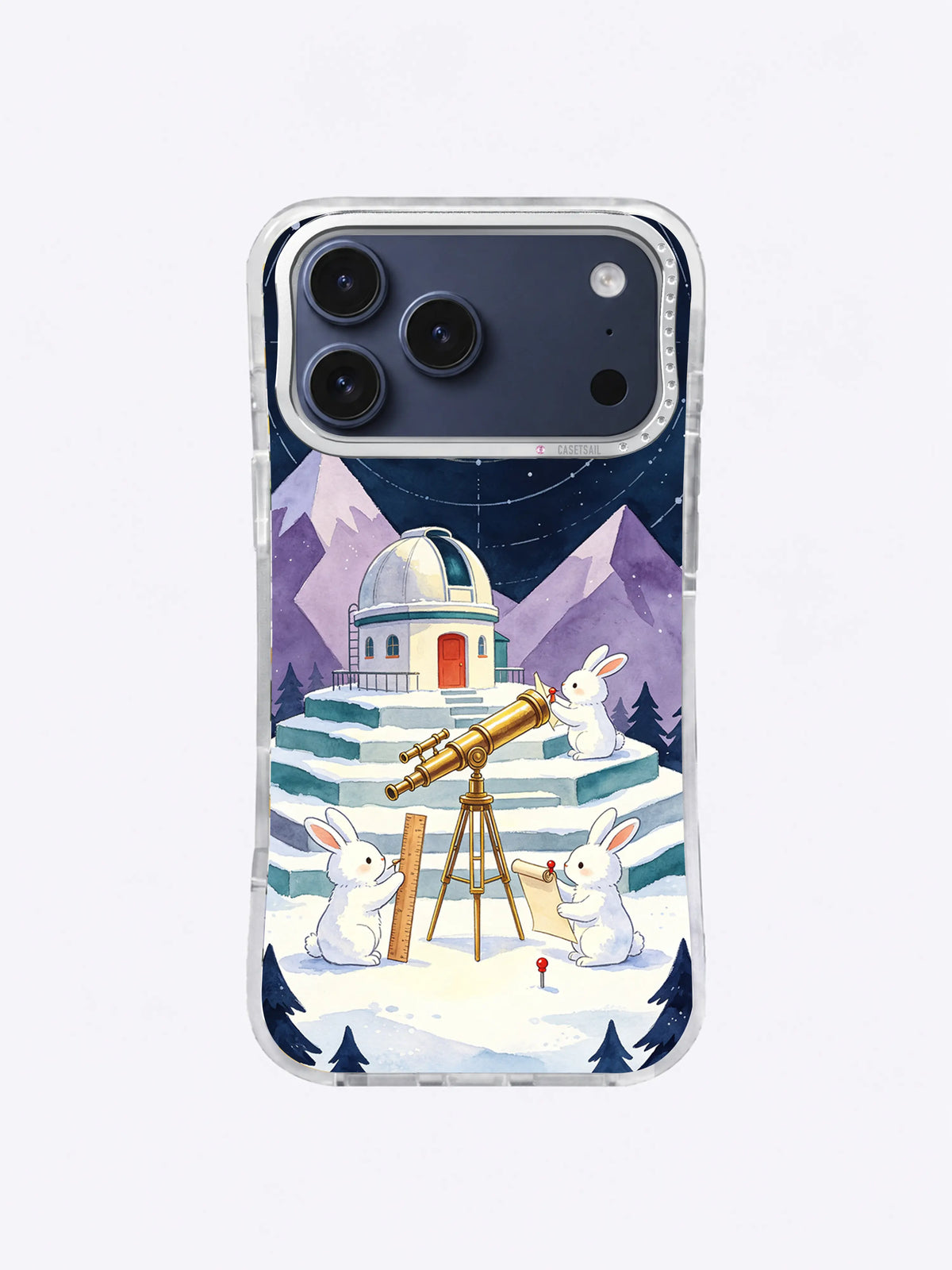 Red Marker Sky Study celestial rabbit iPhone case artwork