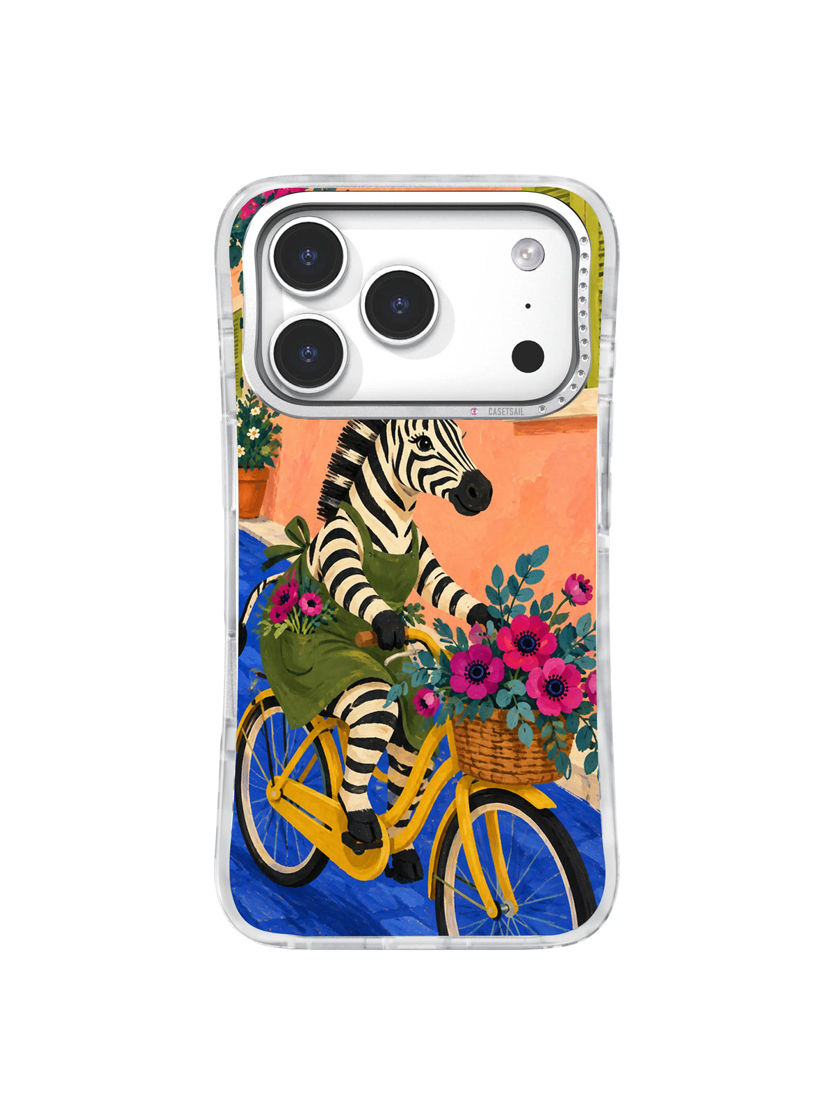 Flowers Along the Blue Lane Evening Bouquet artwork for iPhone 17 Pro