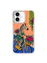 Flowers Along the Blue Lane transparent case front view for iPhone 17 Pro