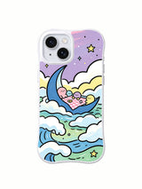 Blue Moon Picnic art iPhone 14 case front