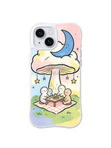 Starlit Mushroom Picnic pattern iPhone 14 case