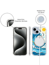 Blue Ocean Cat Adventure iPhone 13 case lifestyle commerce view 5