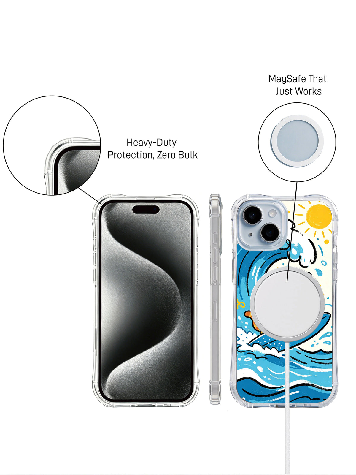Blue Ocean Cat Adventure iPhone 13 case lifestyle commerce view 5