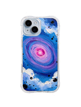 Rose Orbit Cloud iPhone 15 Plus case front product view