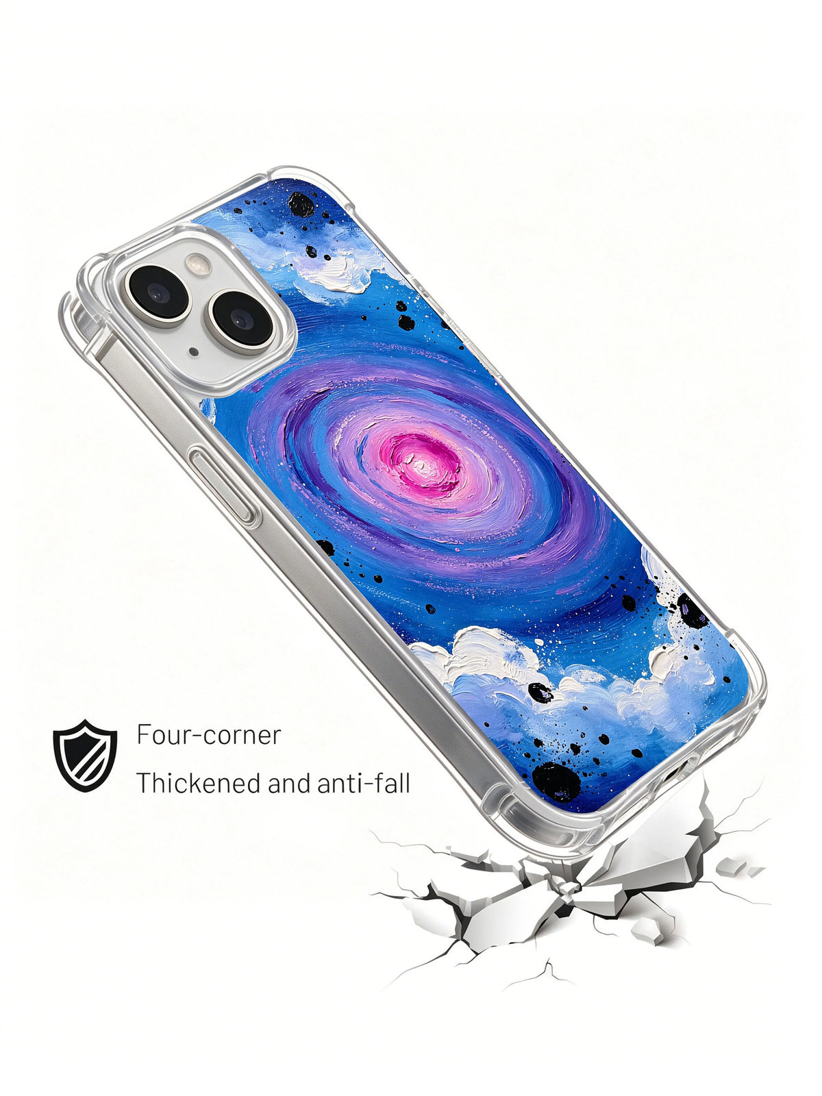 Rose Orbit Cloud galaxy phone case lifestyle view