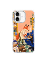 The Blueberry Pie Minute transparent iPhone case front view