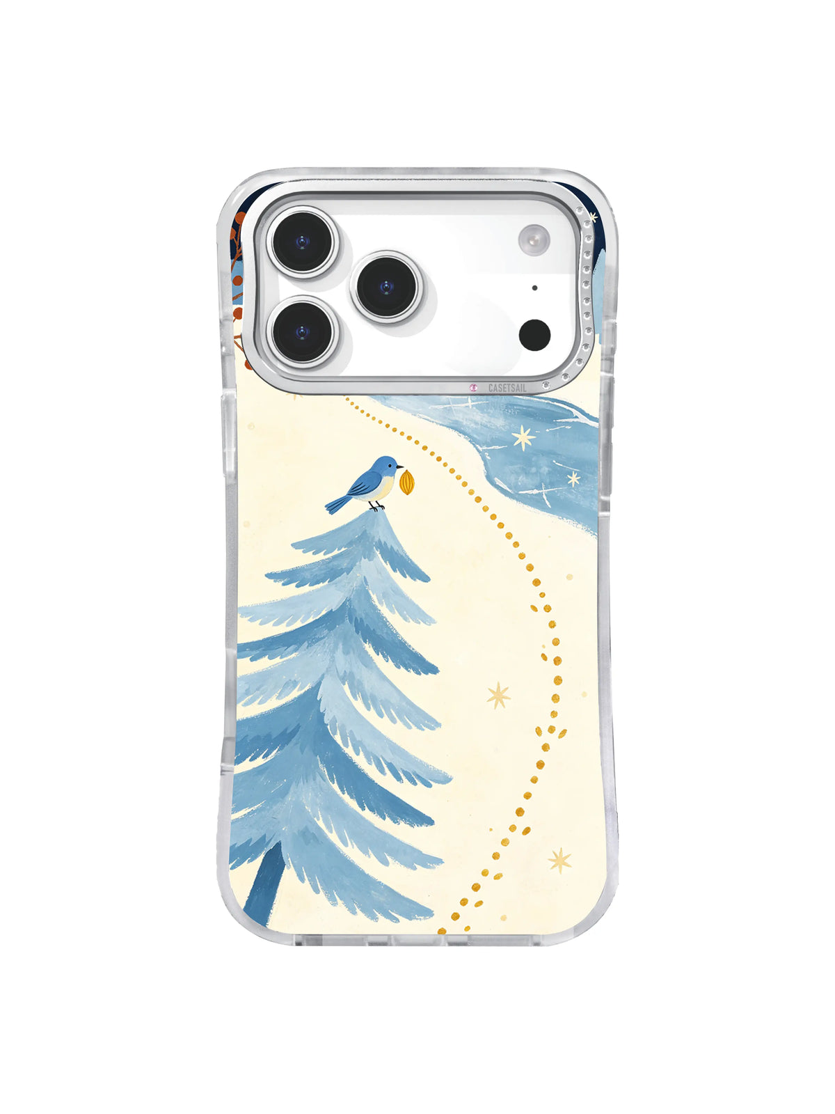 The Bluebird Seed Pine pattern-1 iPhone 17 Pro case