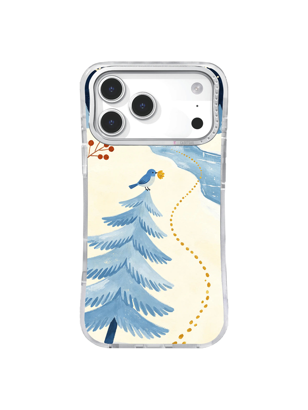 The Bluebird Seed Pine pattern-4 iPhone 17 Pro case