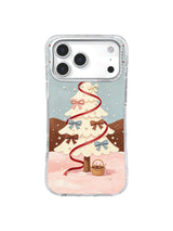 Blush Bow Snow Tree coquette winter iPhone 17 Pro case pattern 1